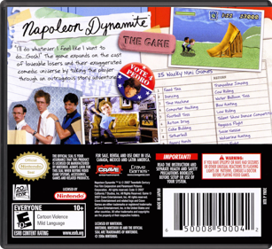 Napoleon Dynamite: The Game - Box - Back - Reconstructed (North America) - 774x708