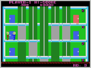 Elevator Action (Sega) - Screenshot - Gameplay (World) - 256x192