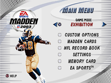 Madden NFL 2003 - Screenshot - Game Select (North America) - 640x480