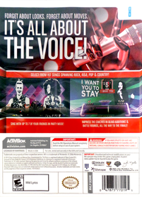 The Voice: I Want You - Box - Back (North America) - 488x680