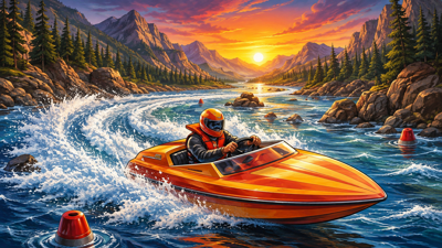 Jet Boat! - Fanart - Background (World) - 1920x1080