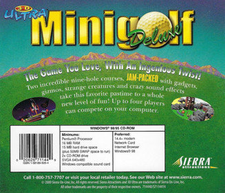 3D Ultra Minigolf Deluxe - Box - Back (North America) - 932x800