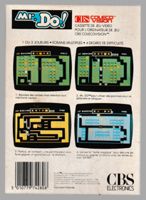 Mr. Do! - Box - Back (France) - 1636x2242