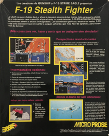 F-19 Stealth Fighter - Box - Back (Spain) - 987x1232