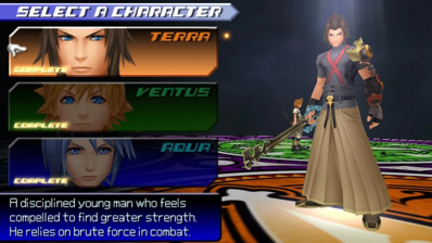 Kingdom Hearts: Birth by Sleep Final Mix - Screenshot - Game Select (Japan) - 1366x768