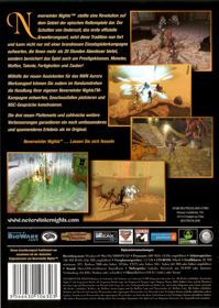 Neverwinter Nights: Shadows of Undrentide - Box - Back (Germany) - 569x800