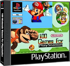 100 Nintendo Games For Playstation - Box - 3D (Europe) - 1409x1330