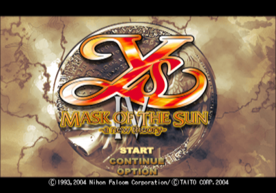 Ys IV: Mask of the Sun: A New Theory - Screenshot - Game Title (Japan) - 512x358