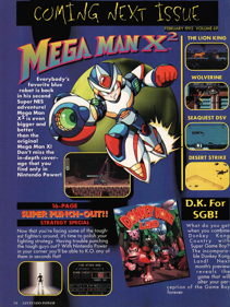 Mega Man X2 - Advertisement Flyer - Front (United States) - 1115x1484