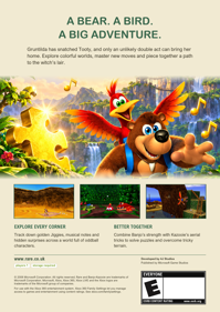Banjo-Kazooie - Fanart - Box - Back (World) - 1700x2400