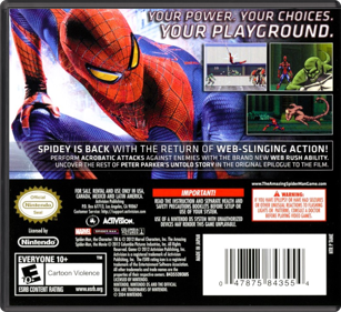 The Amazing Spider-Man - Box - Back - Reconstructed (North America) - 774x708