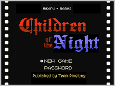 Children of the Night - Screenshot - Game Title (World) - 256x192
