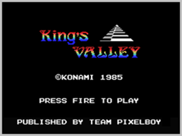 King's Valley - Screenshot - Game Title (World) - 256x192