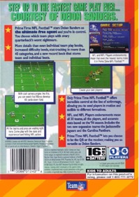 Prime Time NFL Starring Deion Sanders - Box - Back (North America) - 1460x2060