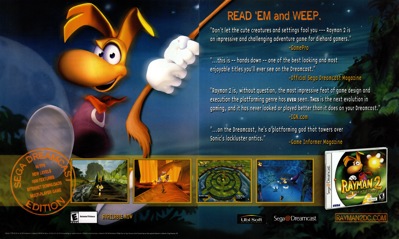Rayman 2: The Great Escape - Advertisement Flyer - Front (North America) - 4316x2584
