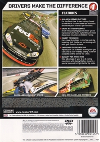 NASCAR 07 - Box - Back (Europe) - 640x904