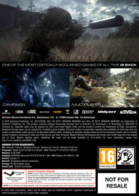 Call of Duty: Modern Warfare Remastered - Box - Back (Europe) - 1528x2157