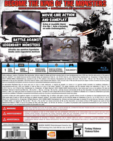 Godzilla - Box - Back (North America) - 1367x1700