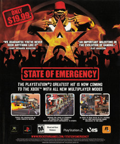 State of Emergency - Advertisement Flyer - Front (United States) - 1834x2200
