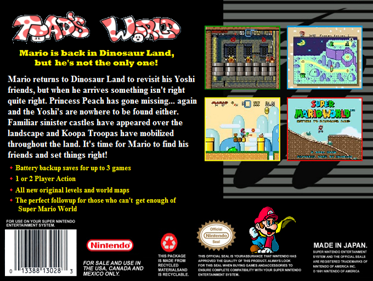 Toad's World - Fanart - Box - Back (North America) - 680x512