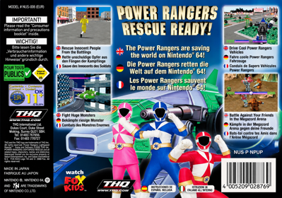 Power Rangers: Lightspeed Rescue - Box - Back - Reconstructed (Europe) - 1498x1050