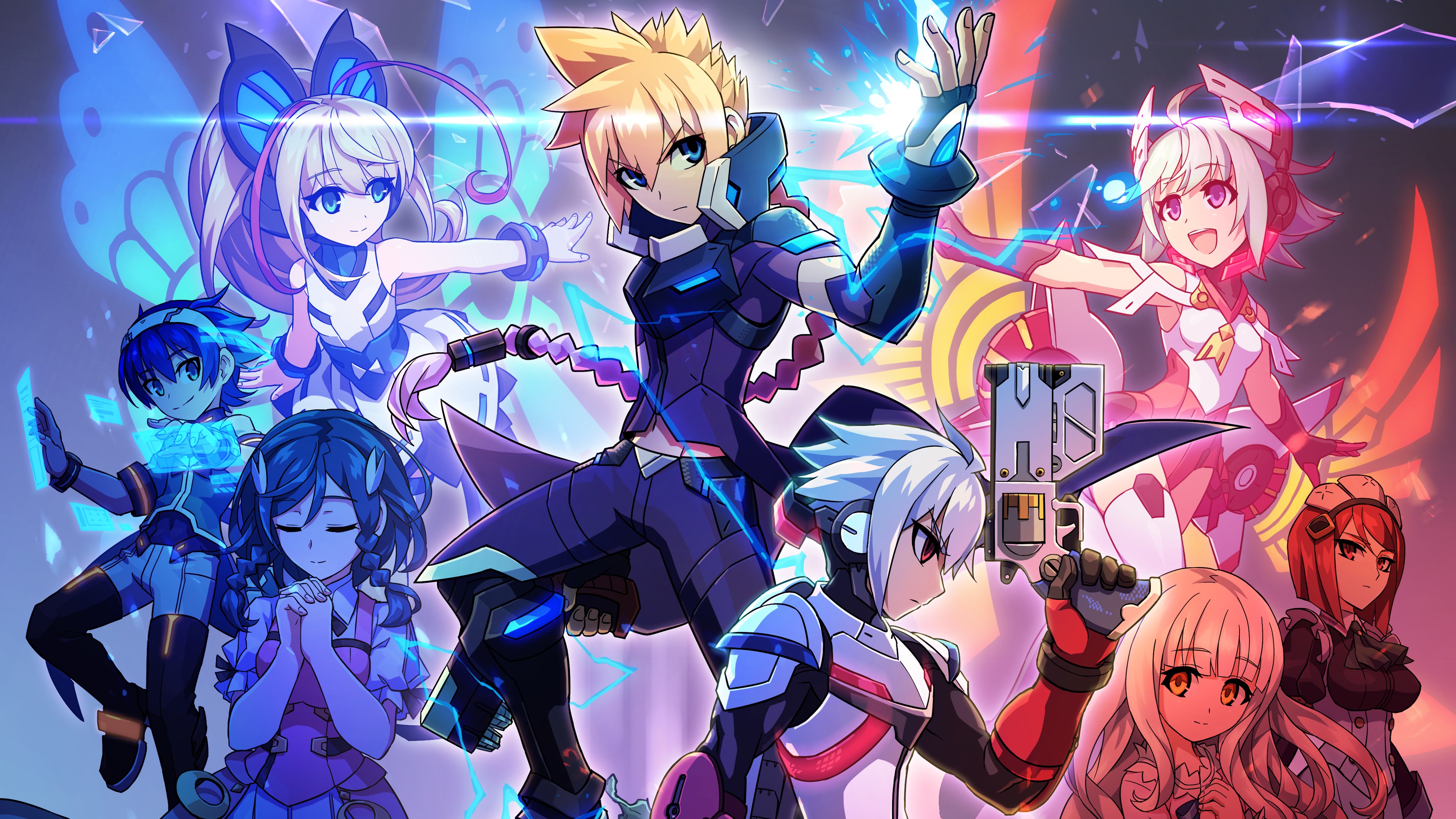 Illustration of Azure Striker Gunvolt 2