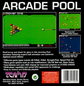 Arcade Pool - Box - Back (Europe) - 512x519