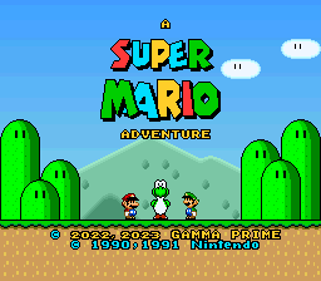 A Super Mario Adventure - Screenshot - Game Title (World) - 256x224