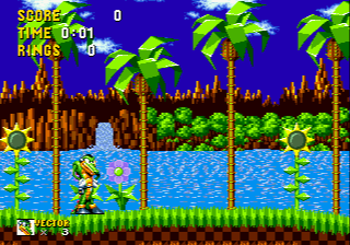 Illustration of Vector the Crocodile in Sonic The Hedgehog