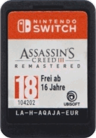 Assassin's Creed III: Remastered - Cart - Front (Europe) - 253x364