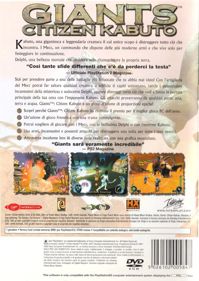 Giants: Citizen Kabuto - Box - Back (Italy) - 567x800