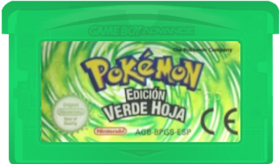 Pokémon LeafGreen Version - Cart - Front (Spain) - 318x187