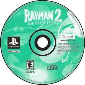 Rayman 2: The Great Escape - Disc (North America) - 800x800