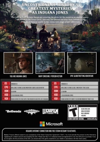 Indiana Jones and the Great Circle - Fanart - Box - Back (North America) - 1520x2145