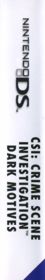 CSI: Dark Motives - Box - Spine (Germany) - 109x679