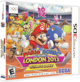 Mario & Sonic at the London 2012 Olympic Games - Box - 3D (North America) - 841x856