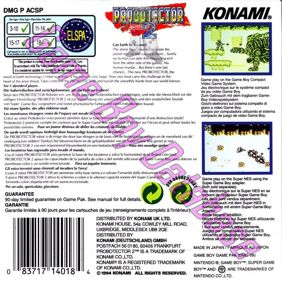 Contra: The Alien Wars - Box - Back (Europe) - 827x824