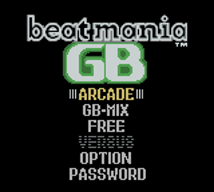 beatmania GB - Screenshot - Game Select (Japan) - 160x144