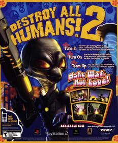 Destroy All Humans! 2 - Advertisement Flyer - Front (United States) - 1800x2178