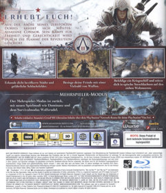 Assassin's Creed III - Box - Back (Germany) - 502x585