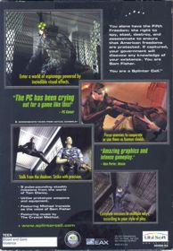 Splinter Cell: Stealth Action Redefined - Box - Back (North America) - 555x800