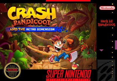 Crash Bandicoot and the Retro Dimension - Fanart - Box - Front (World) - 1371x954