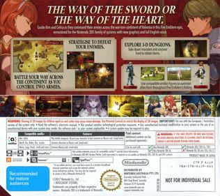Fire Emblem Echoes: Shadows of Valentia - Box - Back (Australia) - 901x800