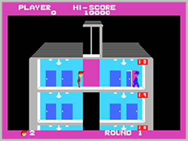 Elevator Action (Taito) - Screenshot - Gameplay (World) - 256x192