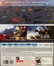 Battlefield 1 - Box - Back (North America) - 973x1189