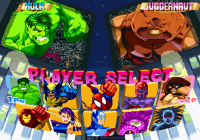 Marvel Super Heroes - Screenshot - Game Select (World) - 640x448