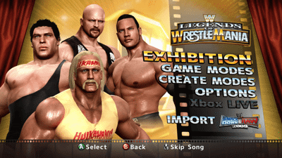 WWE Legends of Wrestlemania - Screenshot - Game Select (World) - 1280x720