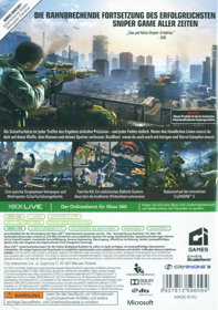 Sniper: Ghost Warrior 2 - Box - Back (Germany) - 900x1280