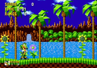 Vector the Crocodile in Sonic The Hedgehog - Screenshot - Gameplay (World) - 320x224