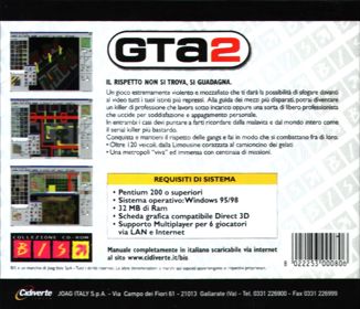 Grand Theft Auto 2 - Box - Back (Italy) - 930x800
